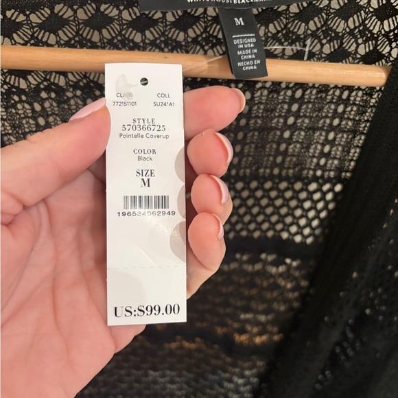 White House Black Market Black Open-Knit Cardigan - Picture 3 of 3